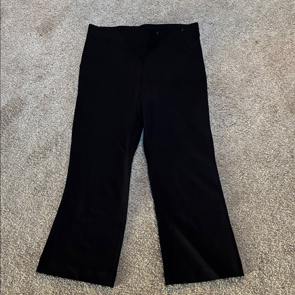 Women’s Flare Black Trousers Size Large - Picture 4 of 8